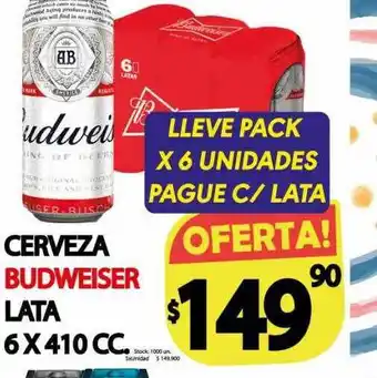 Supermercados Mariano Max Cerveza budwesser lata oferta