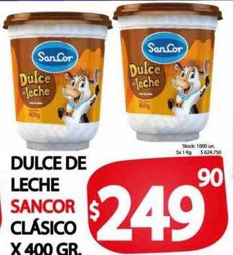 Supermercados Mariano Max Dulce de leche sancor clásico oferta