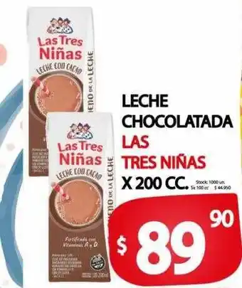 Supermercados Mariano Max Leche chocolatada las tres niñas x 200 cc oferta