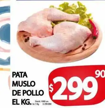 Supermercados Mariano Max Pata muslo de pollo el kg oferta