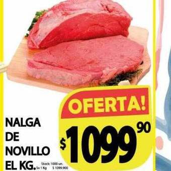 Supermercados Mariano Max Nalga de novillo el kg oferta