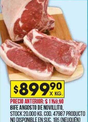 Coto Bife angosto de novillito oferta