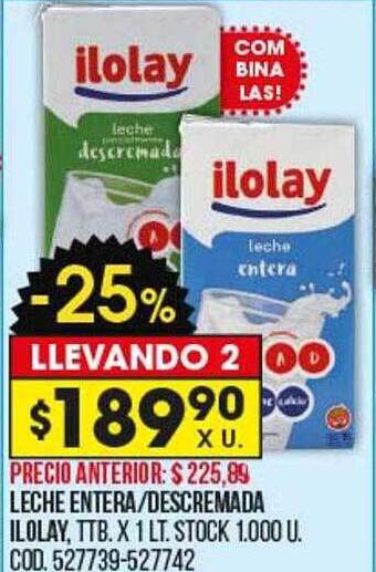 Coto Leche entera-descremada ilolay oferta