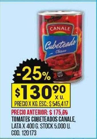 Coto Tomates cubeteados canale lata oferta