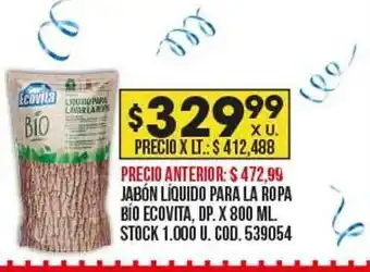 Coto Jabón líquido para la ropa bío ecovita dp. oferta