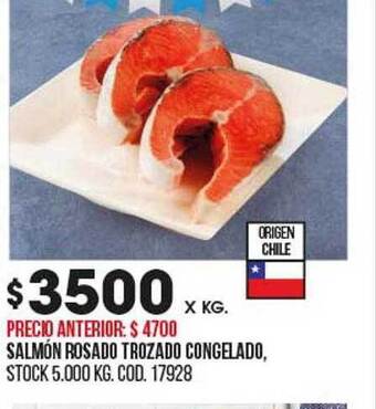 Coto Salmón rosado trozado congelado oferta