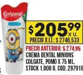 Coto Crema dental minions colgate pmo oferta