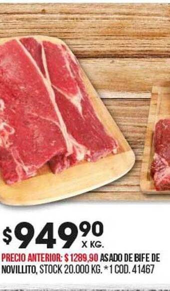 Coto Asado de bife de novillito oferta