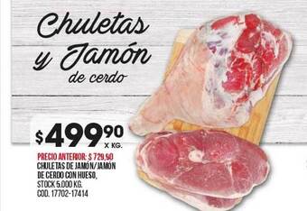 Coto Chuletas de jamón-jamón de cerdo con hueso oferta