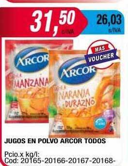 Maxiconsumo Jugos en polvo arcor todos oferta