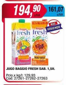 Maxiconsumo Jugo baggio fresh sab oferta