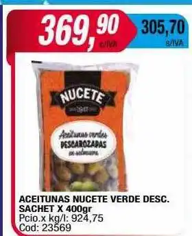 Maxiconsumo Aceitunas nucete verde desc oferta