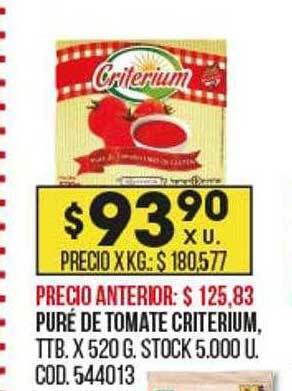 Coto Puré de tomate criterium oferta