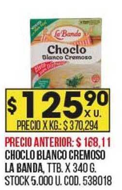 Coto Choclo blanco cremoso la banda oferta