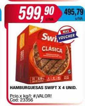 Maxiconsumo Hamburguesas swift oferta