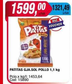 Maxiconsumo Patitas gja sol pollo oferta