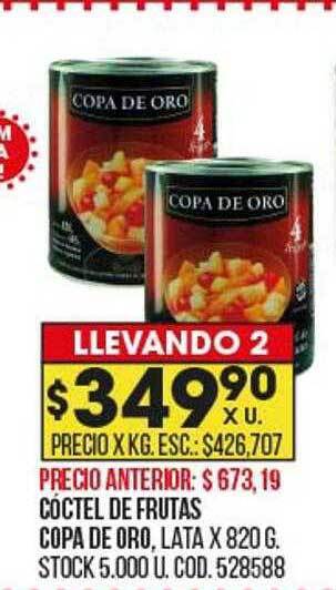 Coto Cóctel de frutas copa de oro oferta