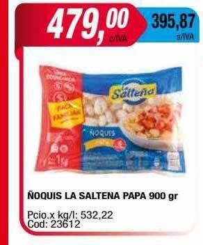 Maxiconsumo Ñoquis la saltena papa oferta