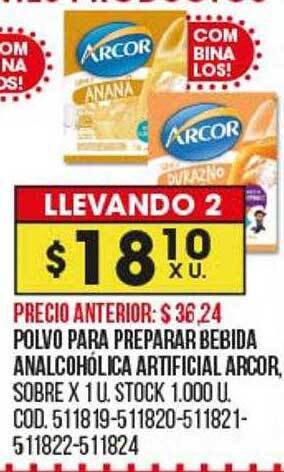 Coto Polvo para preparar bebida analcohólica artificial arcor oferta