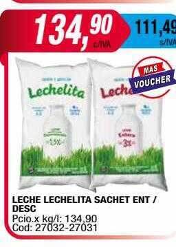 Maxiconsumo Leche lechelita sachet ent desc oferta