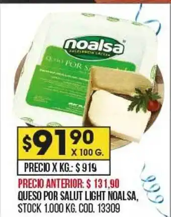 Coto Queso por salut light noal sa oferta
