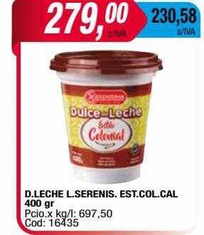 Maxiconsumo D leche l serenis est col cal oferta