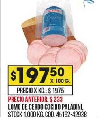 Coto Lomo de cerdo cocido paladini oferta