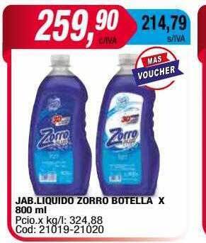 Maxiconsumo Jab liquido zorro botella oferta