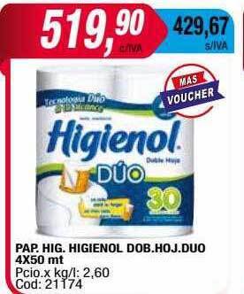 Maxiconsumo Pap hig higienol dob hoj duo oferta