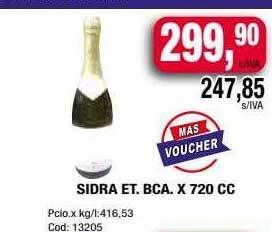 Maxiconsumo Sidra et bca oferta