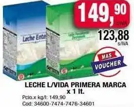Maxiconsumo Leche l vida primera marca oferta