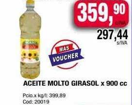 Maxiconsumo Aceite molto girasol oferta