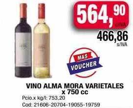 Maxiconsumo Vino alma mora varietales oferta