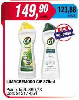Maxiconsumo Limp cremoso cif oferta