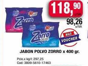 Maxiconsumo Jabon polvo zorro oferta