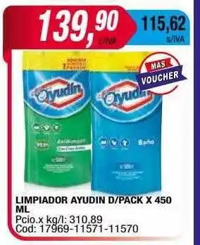Maxiconsumo Limpiador ayudin d pack oferta