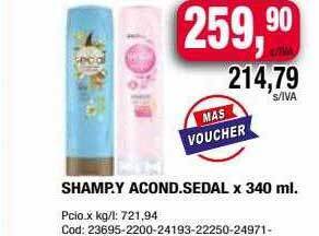 Maxiconsumo Shamp y acond sedal oferta