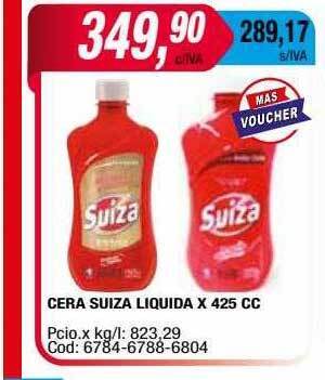 Maxiconsumo Cera suiza liquida oferta
