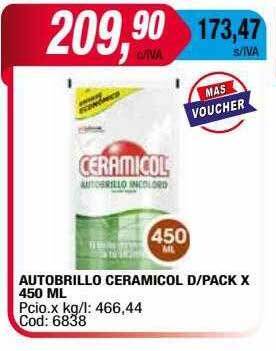 Maxiconsumo Autobrillo ceramicol d pack oferta