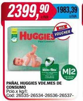 Maxiconsumo Pañal huggies vde mes de consumo oferta