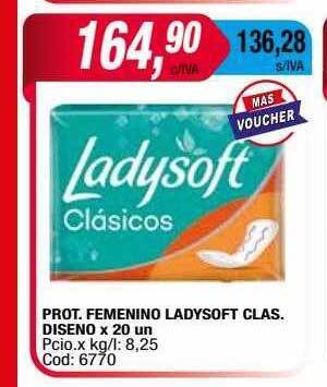 Maxiconsumo Prot femenino ladysoft clas diseno oferta