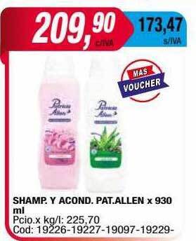 Maxiconsumo Shamp y acond pat allen oferta