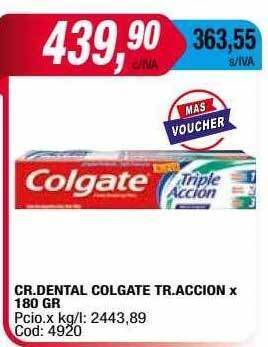 Maxiconsumo Cr dental colgate tr accion oferta