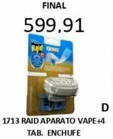 Hipermay Raid aparato vape+4 tab. enchufe oferta