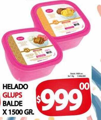 Supermercados Mariano Max Helado glups balde oferta