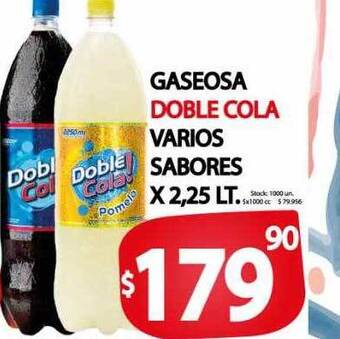 Supermercados Mariano Max Gaseosa doble cola varios sabores oferta