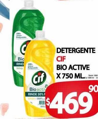 Supermercados Mariano Max Detergente cif bio active oferta