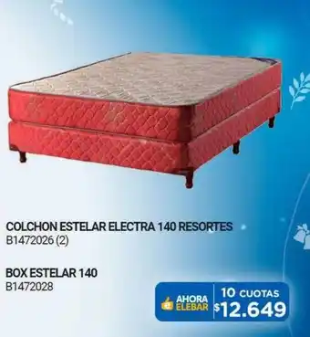 Punto Blu Colchon estelar electra 140 resortes box estelar 140 oferta