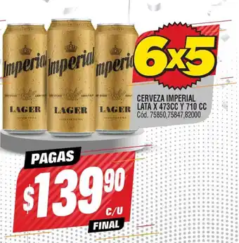 Supermercados Yaguar Cerveza Imperial Lata x 473cc y 710cc oferta