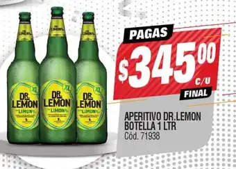Supermercados Yaguar Aperitivo Dr. Lemon Botella 1ltr oferta